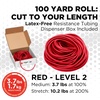 image:imageTHERABAND Resistance Tubing Red Medium Level 2 100 ft Roll LatexFree ProfessionalGrade Exercise Tube for Body amp Core Workouts CuttoLength ColorCoded Lightweight amp Versatile