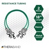 image:imageTHERABAND Resistance Tubing with Connectors for Wall Rehab amp Wellness Station Extra Heavy Level 5 Set of 2 18Inch Blue Tubing for Physical Therapy Exercise Rehab Clinics amp Pilates Latex TubesGreen  Heavy