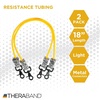 image:imageTHERABAND Resistance Tubing with Connectors for Wall Rehab amp Wellness Station Extra Heavy Level 5 Set of 2 18Inch Blue Tubing for Physical Therapy Exercise Rehab Clinics amp Pilates Latex TubesYellow  Thin