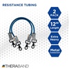 image:imageTHERABAND Resistance Tubing with Connectors for Wall Rehab amp Wellness Station Extra Heavy Level 5 Set of 2 18Inch Blue Tubing for Physical Therapy Exercise Rehab Clinics amp Pilates Latex TubesBlue  Extra Heavy