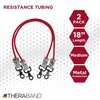 image:imageTHERABAND Resistance Tubing with Connectors for Wall Rehab amp Wellness Station Extra Heavy Level 5 Set of 2 18Inch Blue Tubing for Physical Therapy Exercise Rehab Clinics amp Pilates Latex TubesRed  Medium