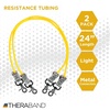 image:imageTHERABAND Resistance Tubing with Connectors for Wall Rehab amp Wellness Station Extra Heavy Level 5 Set of 2 18Inch Blue Tubing for Physical Therapy Exercise Rehab Clinics amp Pilates Latex TubesYellow  Thin
