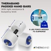 image:imageTHERABAND Water Weights Aquatic Dumbbells for Pool Fitness 2 Foam Weights with Padded Grip for Water Aerobics Therapy Workouts Pool Exercise Equipment Aqua TrainingBlue  Heavy