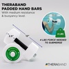 image:imageTHERABAND Water Weights Aquatic Dumbbells for Pool Fitness 2 Foam Weights with Padded Grip for Water Aerobics Therapy Workouts Pool Exercise Equipment Aqua TrainingGreen  Medium