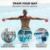 image:imageTHERABAND Water Weights Aquatic Dumbbells for Pool Fitness 2 Foam Weights with Padded Grip for Water Aerobics Therapy Workouts Pool Exercise Equipment Aqua TrainingRed  Light
