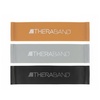 image:imageTHERABAND Resistance Band Loop Set Exercise Workout Physical Therapy  Elastic resistance band for exercise strength training stretching and physical therapy  ideal for home workoutsBlackSilverGold