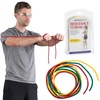 image:imageTHERABAND Resistance Tubes Set 5 ft Latex Exercise Band YellowRedGreen  Professional TheraBand elastic resistance for exercise physical therapy and athome workoutsResistance Tubing Set