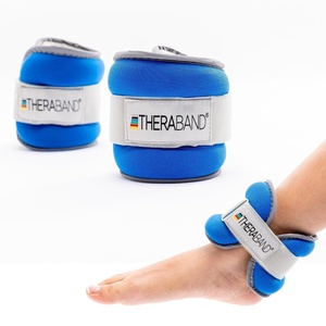 image:imageTHERABAND Ankle Weights Leg Weight Wrist Cuff 25 lb 2Piece Set Blue  Adjustable comfortfit cuff weights strap on at the ankle or wrist for walking and cardioLevel 3  25lb  Blue