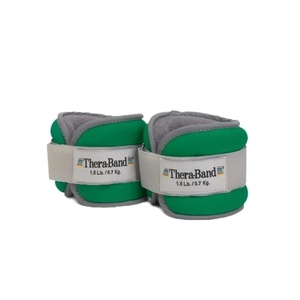 image:imageTHERABAND Ankle Wrist Weights Leg Weight Cuff 25 lb 2Piece Set Blue  Adjustable comfortfit cuff weights strap on at the ankle or wrist for walking and cardioGreen  15 Lbs Each