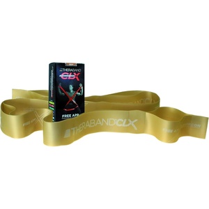 image:imageTHERABAND CLX Resistance Band with Loops 5Foot BandLevel 7  Elite  Gold