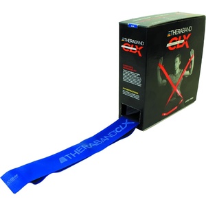 image:imageTHERABAND CLX Resistance Band with Loops Fitness Band for Home Exercise and Full Body Workouts Portable Gym EquipmentBlue  Extra Heavy