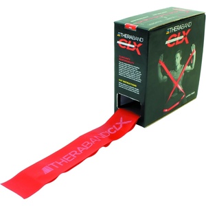 image:imageTHERABAND CLX Resistance Band with Loops Fitness Band for Home Exercise and Full Body Workouts Portable Gym EquipmentRed  Medium