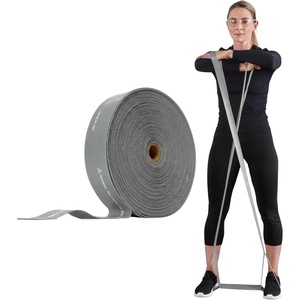 image:imageTHERABAND CLX Resistance Band with Loops Fitness Band for Home Exercise and Full Body Workouts Portable Gym EquipmentSilver  Super Heavy