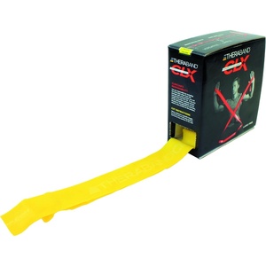 image:imageTHERABAND CLX Resistance Band with Loops Fitness Band for Home Exercise and Full Body Workouts Portable Gym EquipmentYellow  Thin