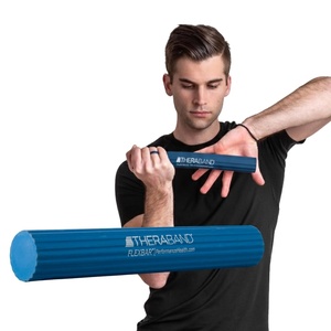 image:imageTHERABAND FlexBar Flex Bar Physical Therapy Tennis Elbow Blue  Flex therapy bar for physical therapy wrist and forearm exercise with non slip grip and compact designBlue  Heavy