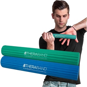 image:imageTHERABAND FlexBar Resistance Bars for Tennis Elbow amp Grip Strength ColorCoded Therapy Bars for Tendonitis amp Golfers ElbowGreenBlue