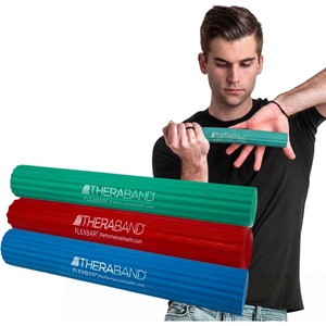 image:imageTHERABAND FlexBar Resistance Bars for Tennis Elbow amp Grip Strength ColorCoded Therapy Bars for Tendonitis amp Golfers ElbowRedGreenBlue