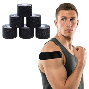 image:imageTHERABAND Kinesiology Tape 1 Roll Knee amp Shoulder 2 BlackWhiteBlackBlack