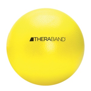 image:imageTHERABAND Mini Ball 9Inch Pilates amp Yoga Ball Physical Therapy Yellow  9inch small inflatable core ball for Pilates yoga stability balance and physical therapyNew Version