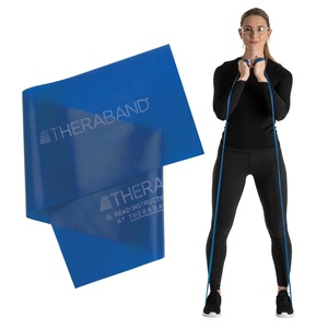 image:imageTHERABAND Professional Resistance Band Blue Level 4 Extra Heavy 5 ft  Elastic resistance band for exercise strength training stretching and physical therapy  ideal for home workoutsLevel 5  Special Heavy  Blue