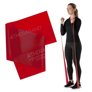 image:imageTHERABAND Professional Resistance Band Blue Level 4 Extra Heavy 5 ft  Elastic resistance band for exercise strength training stretching and physical therapy  ideal for home workoutsLevel 3  Heavy  Red