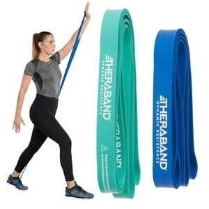 image:imageTHERABAND Resistance Band Exercise Workout Physical Therapy Multi  Elastic resistance band for exercise strength training stretching and physical therapy2 Pack Medium 2535 lbs
