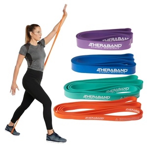 image:imageTHERABAND Resistance Band Exercise Workout Physical Therapy Multi  Elastic resistance band for exercise strength training stretching and physical therapy4 Pack 1550 lbs