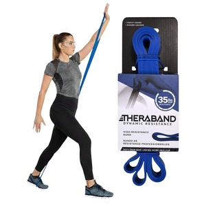 image:imageTHERABAND Resistance Band Exercise Workout Physical Therapy Multi  Elastic resistance band for exercise strength training stretching and physical therapyHeavy 35 lbs