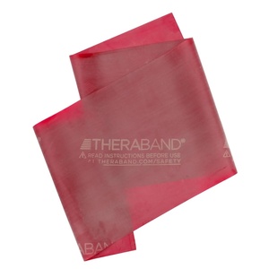 image:imageTHERABAND Resistance Band Exercise Workout Physical Therapy Silver 6 Ft  THERABAND elastic resistance band for exercise strength training physical therapy and athome workoutsRed  Medium
