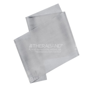 image:imageTHERABAND Resistance Band Exercise Workout Physical Therapy Silver 6 Ft  THERABAND elastic resistance band for exercise strength training physical therapy and athome workoutsSilver  Super Heavy