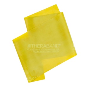 image:imageTHERABAND Resistance Band Exercise Workout Physical Therapy Silver 6 Ft  THERABAND elastic resistance band for exercise strength training physical therapy and athome workoutsYellow  Thin