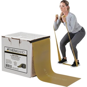 image:imageTHERABAND Resistance Band Gold Max 25Yard Roll LatexFree Elastic Band for Exercise Physical Therapy Yoga Pilates Stretching Home Workouts ColorCoded for Easy Resistance LevelsGold  Max