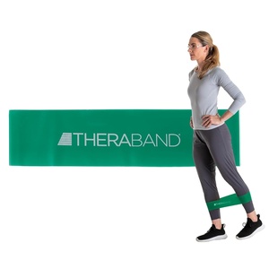 image:imageTHERABAND Resistance Band Loop Exercise Workout Physical Therapy BlueGreen  Heavy