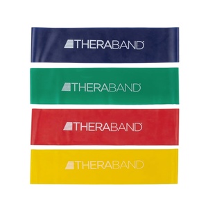 image:imageTHERABAND Resistance Band Loop Set Exercise Workout Physical Therapy  Elastic resistance band for exercise strength training stretching and physical therapy  ideal for home workoutsYellowRedGreenBlue