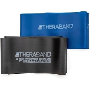 image:imageTHERABAND Resistance Bands Set Professional NonLatex Elastic BandBlueBlack  Advanced Set 1