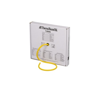 image:imageTHERABAND Resistance Tubes Professional Latex Elastic Tubing For Full Body Core Exercise Physical Therapy Lower Pilates AtHome Workout amp Rehab 25 Foot Blue Extra Heavy Intermediate Level 2  Latex resistance tubing where the color marks the resistance level so you can step up as strength returnsLevel 1  Light  Yellow