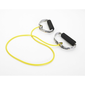 image:imageTHERABAND Resistance Tubes Professional Latex Elastic Tubing with Soft Handles Full Body Exercise Physical Therapy Lower Pilates AtHome Workouts amp Rehab 48 Inch Yellow Thin Beginner Level 2Yellow  Thin