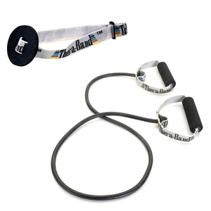 image:imageTHERABAND Resistance Tubing Physical Exercise Band Workout Black 50  Latex resistance tubing where the color marks the resistance level so you can step up as strength returnsBlack  Special Heavy  Advanced Level 1
