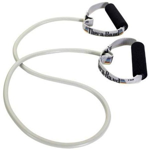 image:imageTHERABAND Resistance Tubing Physical Exercise Band Workout Black 50  Latex resistance tubing where the color marks the resistance level so you can step up as strength returnsSilver  Super Heavy