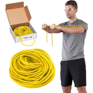 image:imageTHERABAND Resistance Tubing Yellow Light Level 1 100 ft Roll LatexFree ProfessionalGrade Exercise Tube for Body amp Core Workouts CuttoLength ColorCoded Lightweight amp Versatile