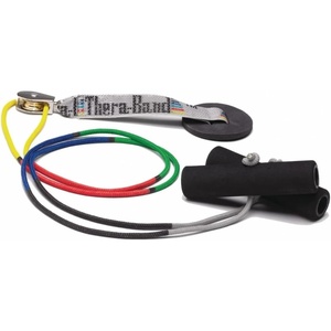 image:imageTHERABAND Shoulder Pulley Overhead Shoulder Pulley for Physical Therapy Over the Door Pulley with Foam Handles and Color Coded Rope for Increasing Range of Motion Overdoor System for RehabilitationBulk