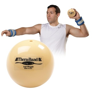 image:imageTHERABAND Soft Weight 66 Lb 45 BallShaped Isotonic Exercise Ball  Ballshaped isotonic soft weight for physical therapy Pilates shoulder strength and rehab exerciseTan
