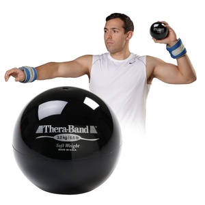 image:imageTHERABAND Soft Weight 66 Lb 45 BallShaped Isotonic Exercise Ball  Ballshaped isotonic soft weight for physical therapy Pilates shoulder strength and rehab exerciseBlack